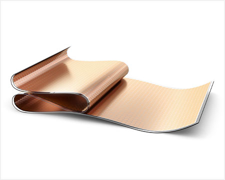 銅箔を基板に使う有機太陽電池