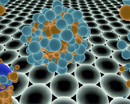 拡大したナノ粒子のイメージ画像
