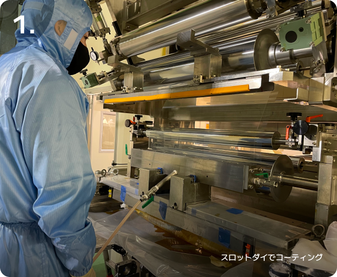 1.スロットダイでコーティング